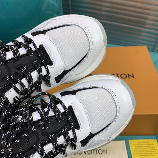 Looopix Louis Vuitton Lightweight White and Orange Sneakers