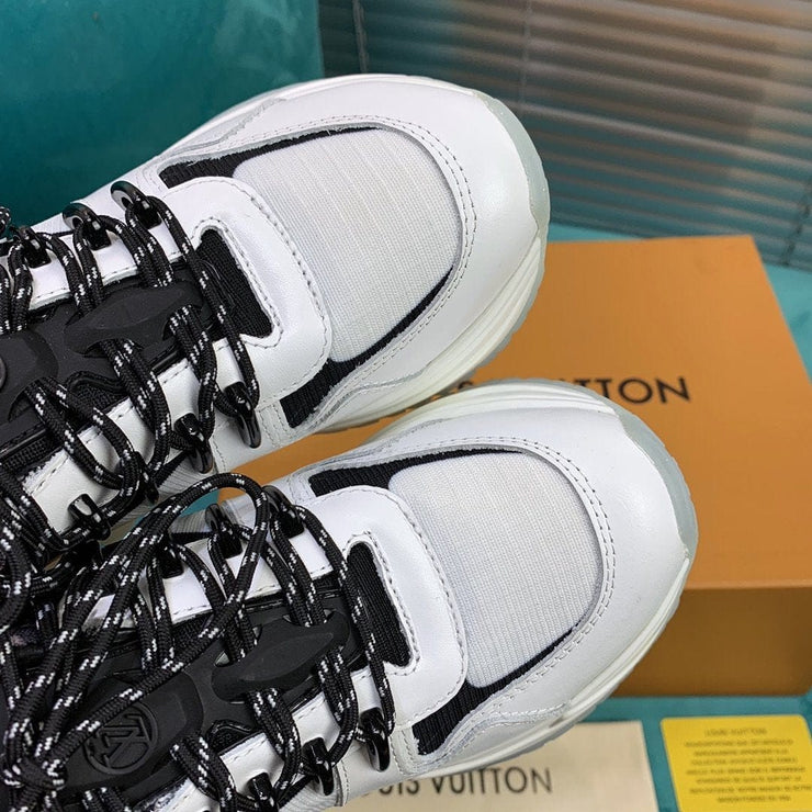Looopix Louis Vuitton Lightweight White and Orange Sneakers