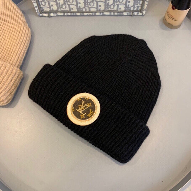 Looopix Louis Vuitton Monogram Beanie in Black