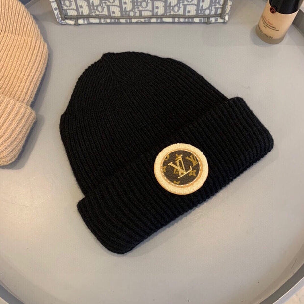 Looopix Louis Vuitton Monogram Beanie in Black