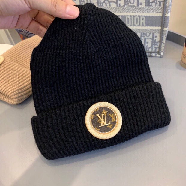 Looopix Louis Vuitton Monogram Beanie in Black