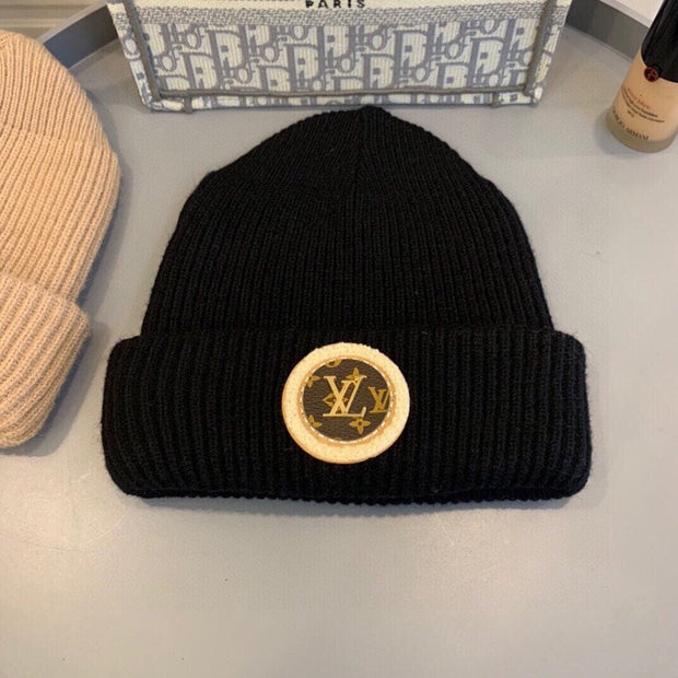 Looopix Louis Vuitton Monogram Beanie in Black