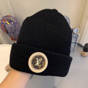 Looopix Louis Vuitton Monogram Beanie in Black
