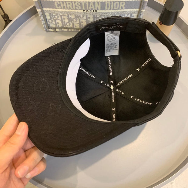 Looopix Louis Vuitton Monogram Black Cap