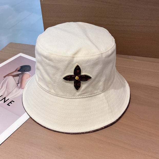 Looopix Louis Vuitton Monogram Bucket Hat with Floral Appliqué