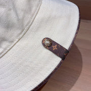 Looopix Louis Vuitton Monogram Bucket Hat with Floral Appliqué