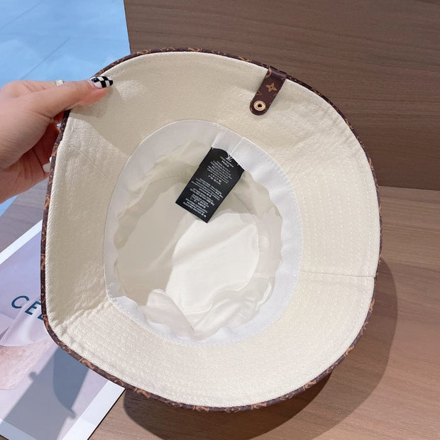 Looopix Louis Vuitton Monogram Bucket Hat with Floral Appliqué