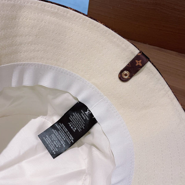 Looopix Louis Vuitton Monogram Bucket Hat with Floral Appliqué