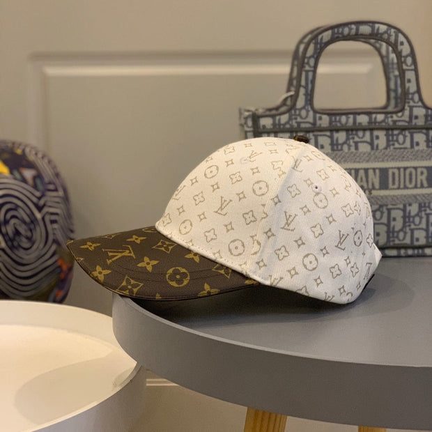 Looopix Louis Vuitton Monogram Canvas and White Cotton Cap