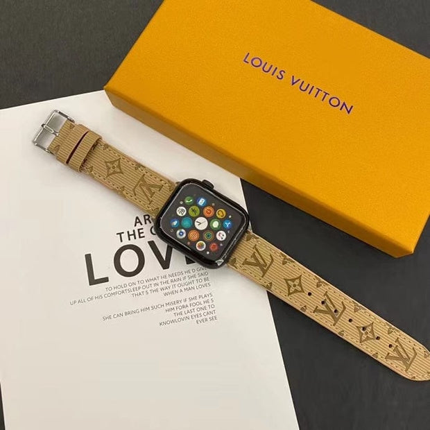 Looopix Louis Vuitton Monogram Embossed Apple Watch Bands