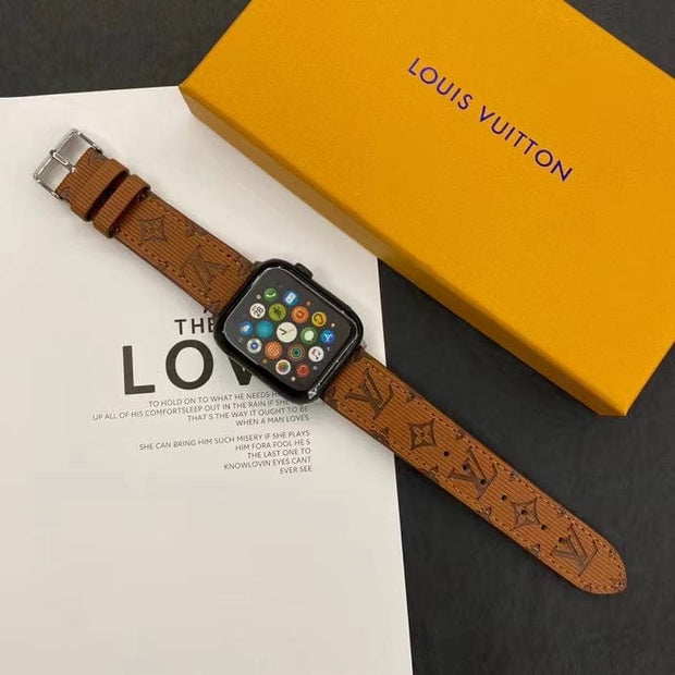 Looopix Louis Vuitton Monogram Embossed Apple Watch Bands