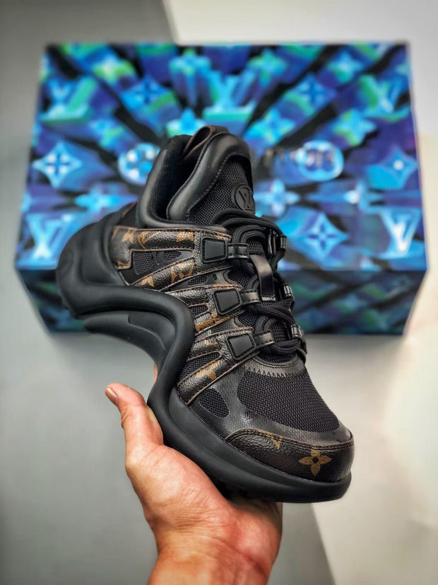 Looopix Louis Vuitton Monogram High Top Sneakers