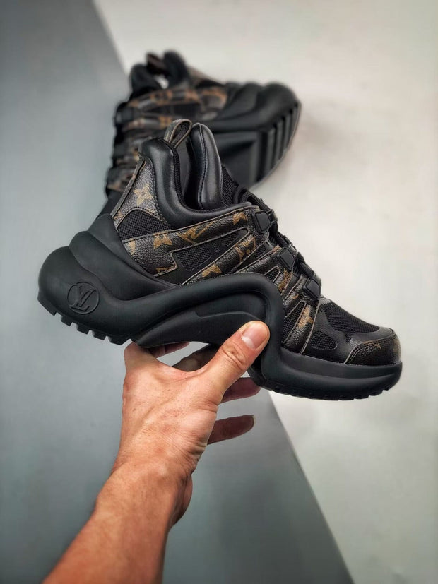 Looopix Louis Vuitton Monogram High Top Sneakers
