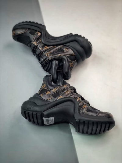 Looopix Louis Vuitton Monogram High Top Sneakers