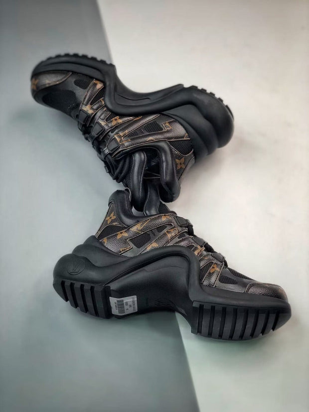 Looopix Louis Vuitton Monogram High Top Sneakers