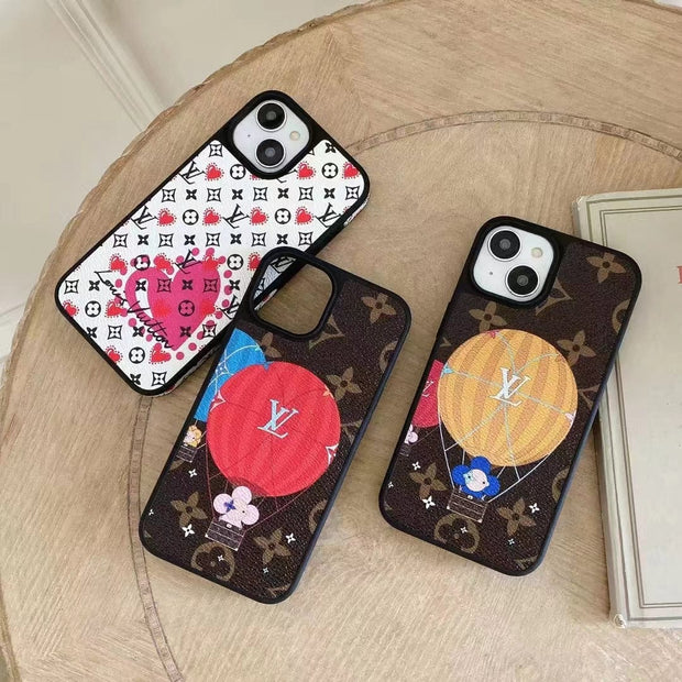 Looopix Louis Vuitton Monogram Hot Air Balloon and Heart Print iPhone Cases