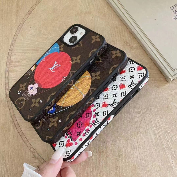 Looopix Louis Vuitton Monogram Hot Air Balloon and Heart Print iPhone Cases