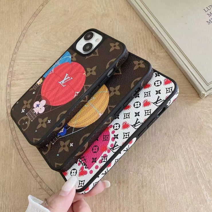 Looopix Louis Vuitton Monogram Hot Air Balloon and Heart Print iPhone Cases