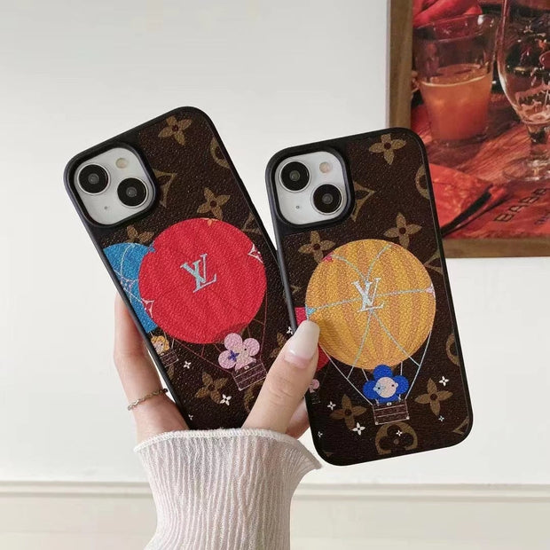 Looopix Louis Vuitton Monogram Hot Air Balloon and Heart Print iPhone Cases