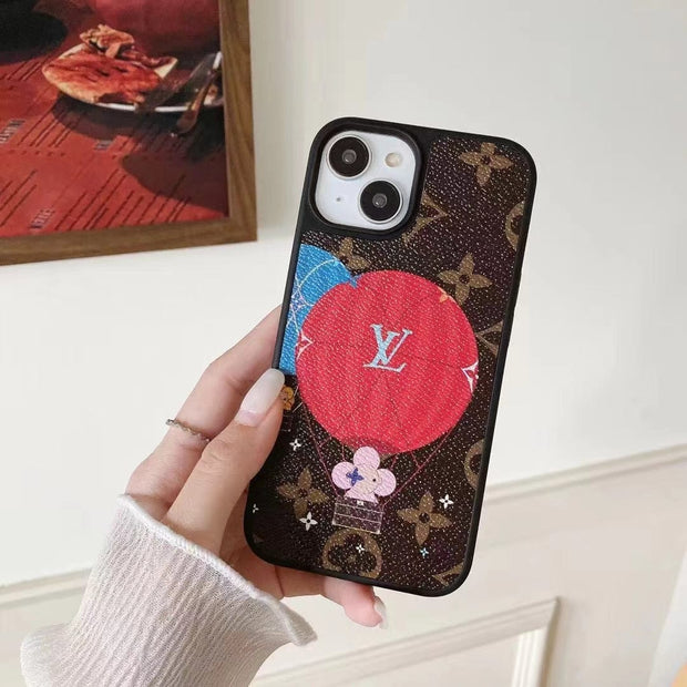 Looopix Louis Vuitton Monogram Hot Air Balloon and Heart Print iPhone Cases