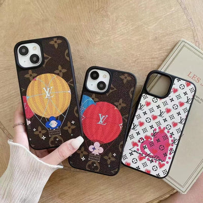 Looopix Louis Vuitton Monogram Hot Air Balloon and Heart Print iPhone Cases