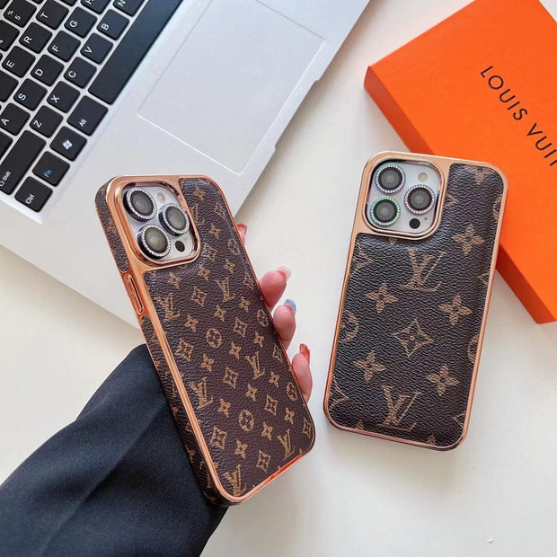 Looopix Louis Vuitton Monogram iPhone Cases with Rose Gold Trim - Lens Accessory Gift
