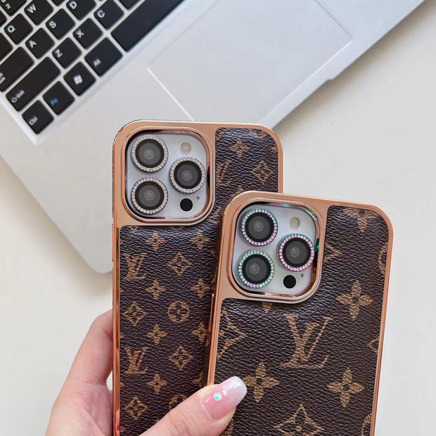 Looopix Louis Vuitton Monogram iPhone Cases with Rose Gold Trim - Lens Accessory Gift