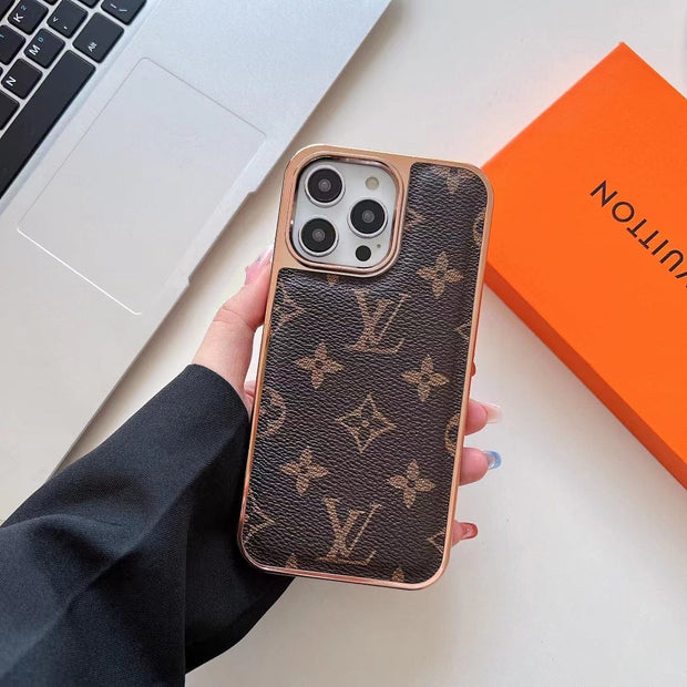 Looopix Louis Vuitton Monogram iPhone Cases with Rose Gold Trim - Lens Accessory Gift