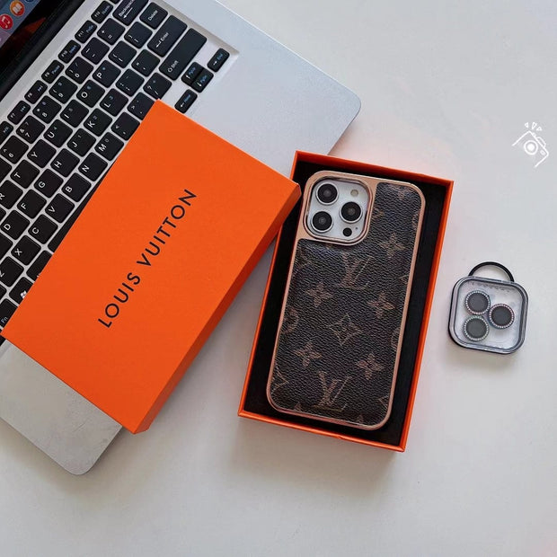 Looopix Louis Vuitton Monogram iPhone Cases with Rose Gold Trim - Lens Accessory Gift