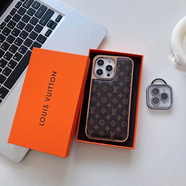 Looopix Louis Vuitton Monogram iPhone Cases with Rose Gold Trim - Lens Accessory Gift
