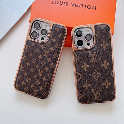 Looopix Louis Vuitton Monogram iPhone Cases with Rose Gold Trim - Lens Accessory Gift