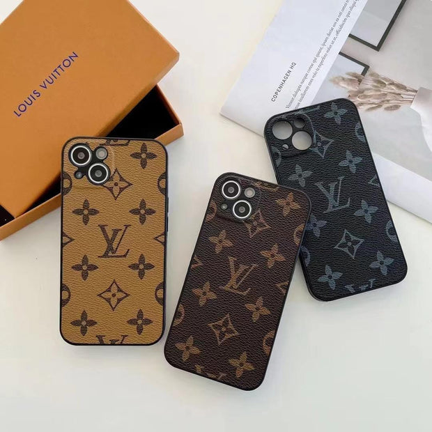 Looopix Louis Vuitton Monogram Leather iPhone Cases - Available for iPhone 11 to iPhone 15