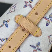 Looopix Louis Vuitton Monogram Multicolore White Canvas Leather Handbag