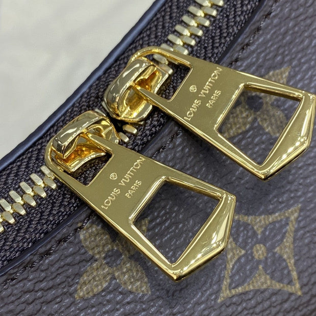 Looopix Louis Vuitton Monogram Shoulder Bag with Gold-Tone Hardware