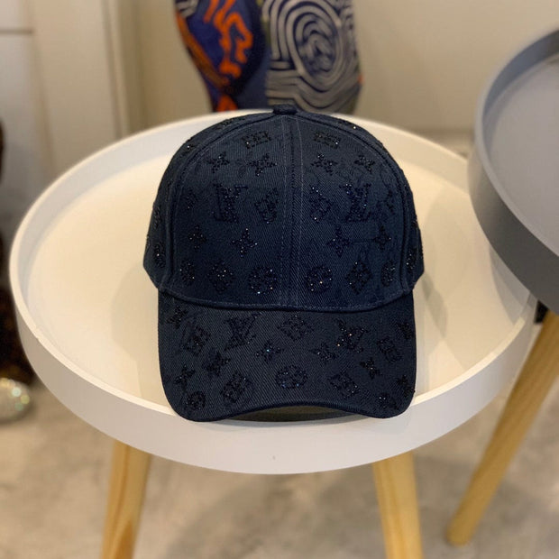 Looopix Louis Vuitton Navy Blue Monogram Baseball Cap