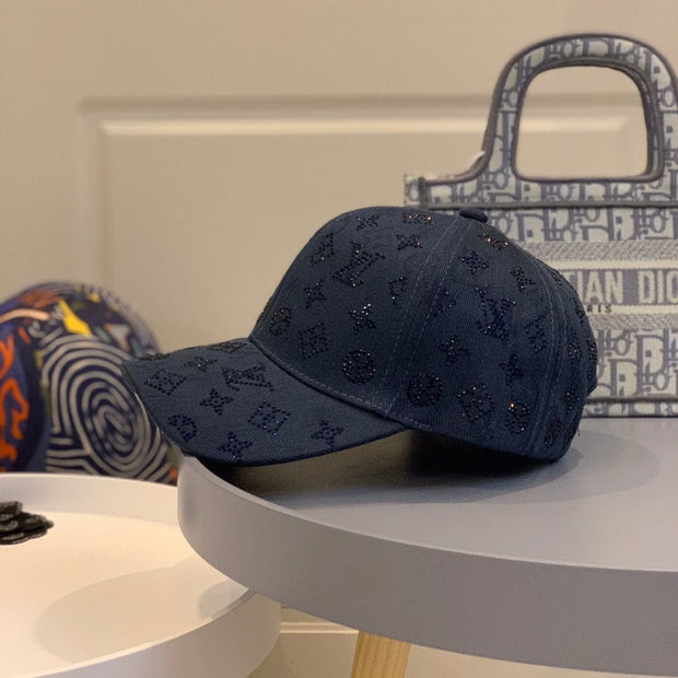 Looopix Louis Vuitton Navy Blue Monogram Baseball Cap