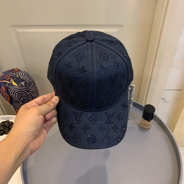 Looopix Louis Vuitton Navy Blue Monogram Baseball Cap