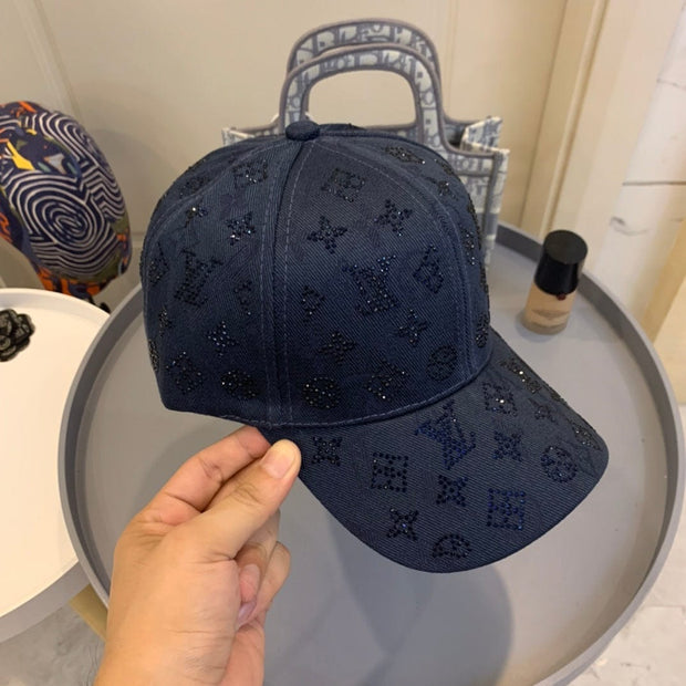 Looopix Louis Vuitton Navy Blue Monogram Baseball Cap