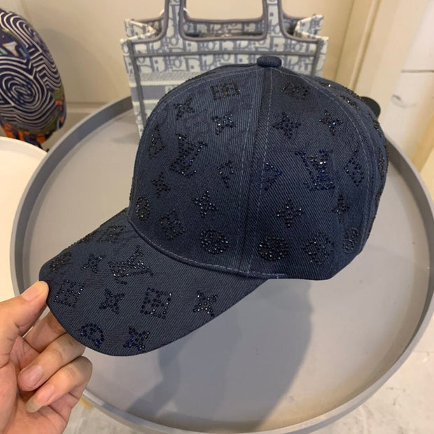 Looopix Louis Vuitton Navy Blue Monogram Baseball Cap