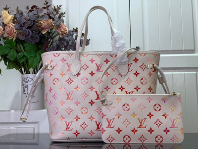Looopix Louis Vuitton Neverfull MM Tote in Monogram Canvas with Pochette