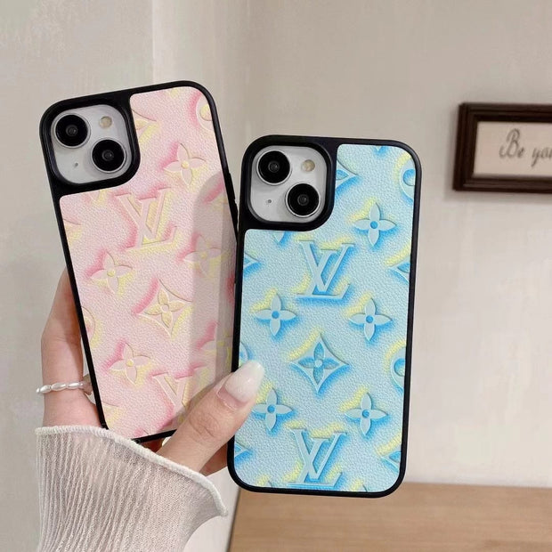 Looopix Louis Vuitton Pastel Monogram Embossed iPhone Cases