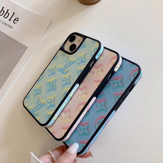Looopix Louis Vuitton Pastel Monogram Embossed iPhone Cases
