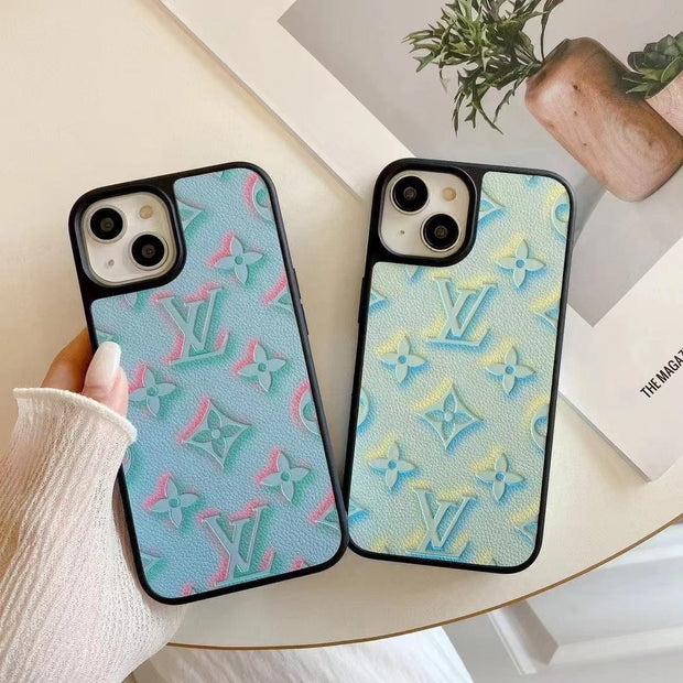 Looopix Louis Vuitton Pastel Monogram Embossed iPhone Cases