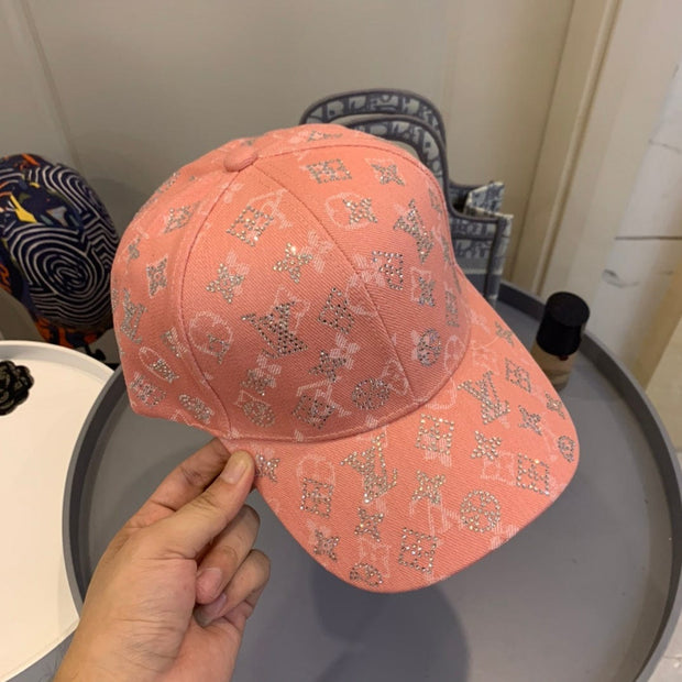 Looopix Louis Vuitton Pink Monogram Baseball Cap