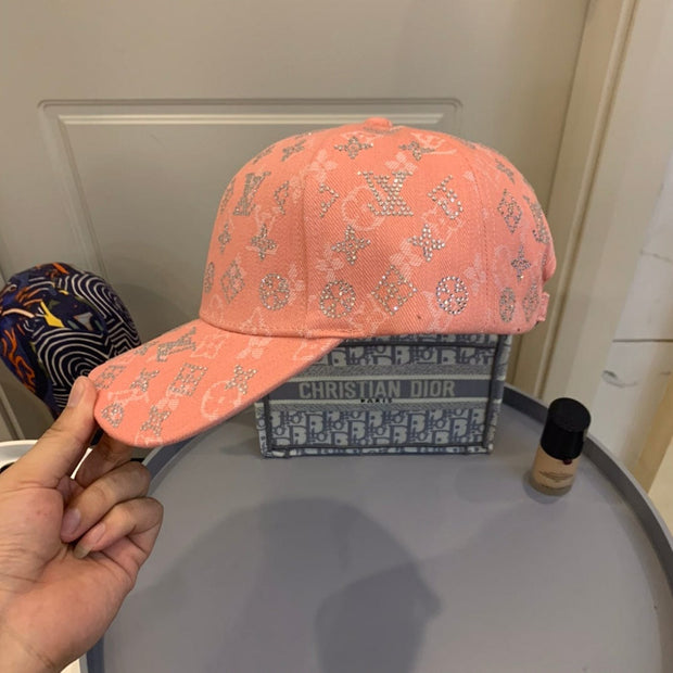 Looopix Louis Vuitton Pink Monogram Baseball Cap