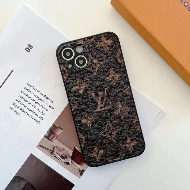Looopix Louis Vuitton Premium Leather iPhone Cover for iPhone 14, and iPhone 15 Series