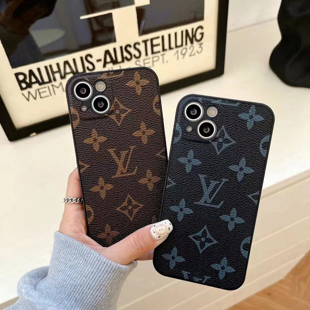 Looopix Louis Vuitton Premium Leather iPhone Cover for iPhone 14, and iPhone 15 Series
