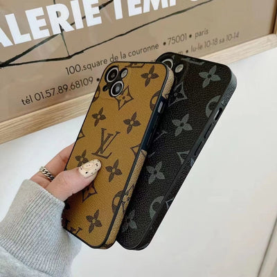 Looopix Louis Vuitton Premium Leather iPhone Cover for iPhone 14, and iPhone 15 Series