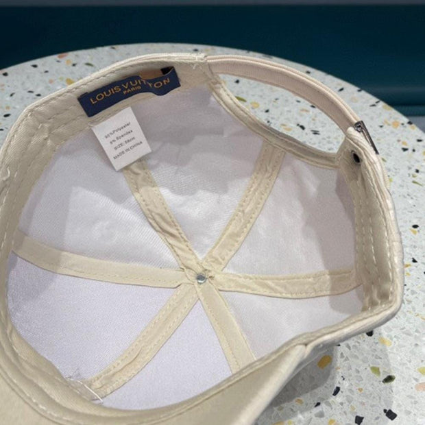 Looopix Louis Vuitton Prestige Cream Cap for Men - Monogram Plaid Men Cap