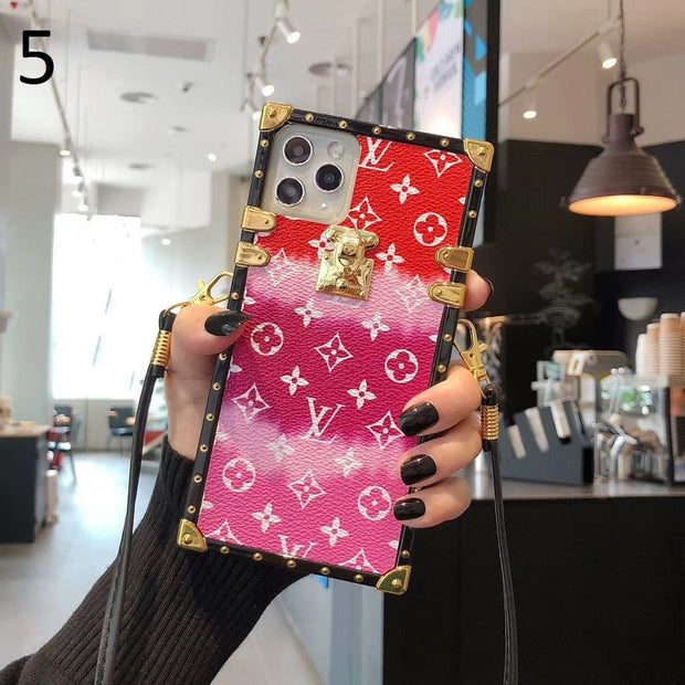 Looopix Louis Vuitton Rainbow Leather Case For iPhone 15 (iphone13-iPhone14)